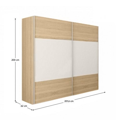 Spálňový komplet (posteľ 180x200 cm), dub sonoma/biela, GABRIELA NEW