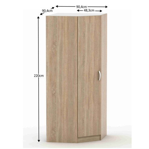 Rohová skriňa, dub sonoma, BETTY 2 BE02-016-00