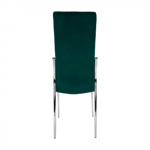 Stolička, smaragdová Velvet látka/kov, ADORA NEW