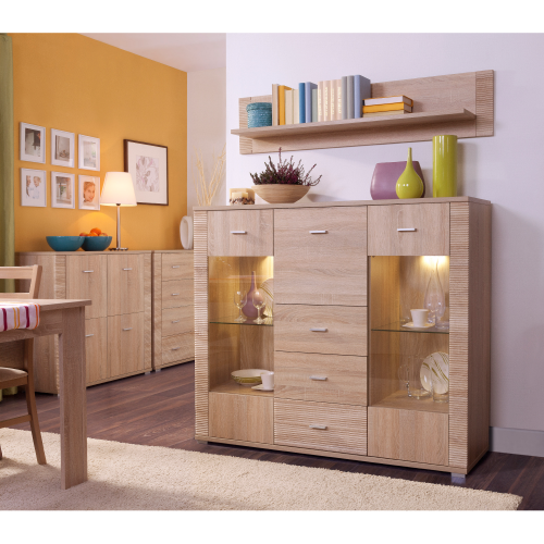 Komoda typ 10, dub sonoma, GRAND