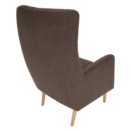 Kreslo ušiak, hnedá/buk, SAMY