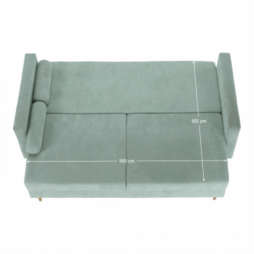 Pohovka rozkladacia, mentol látka Queens, AURELIA