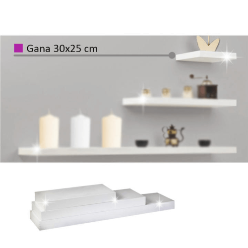 Polica, biely lesk, 30x25, GANA FY 11044-5 Polica, biely lesk, 30x25, GANA FY 11044-5