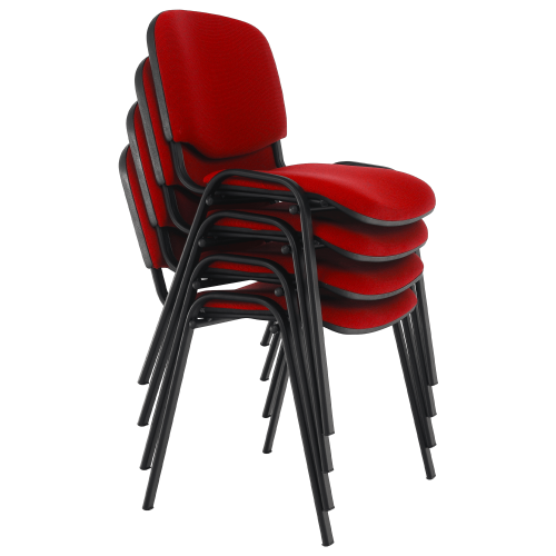 Kancelárska stolička, červená, ISO NEW