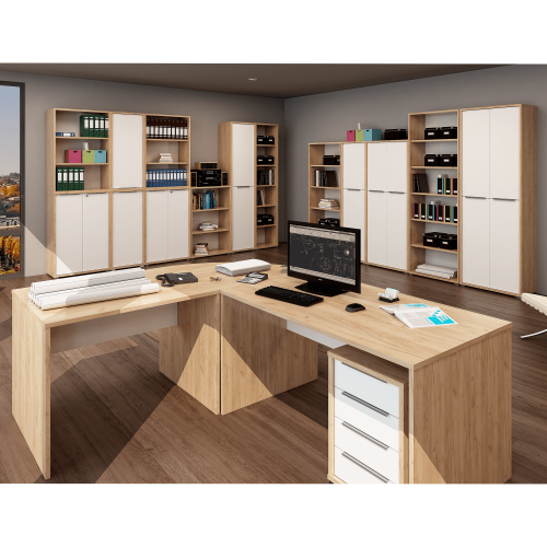 PC stôl, dub artisan/biela, RIOMA TYP 12 PC stôl, dub artisan/biela, RIOMA TYP 12