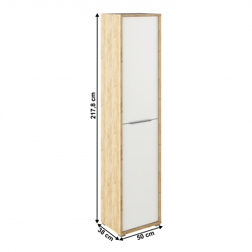 Vysoká policová skriňa, dub artisan/biela, RIOMA TYP 06