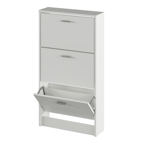 Botník, 3-radový, biela, MOBI 13