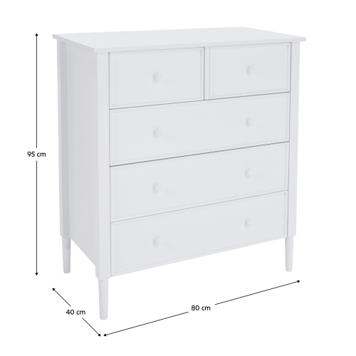 Komoda, biela, TEANA
