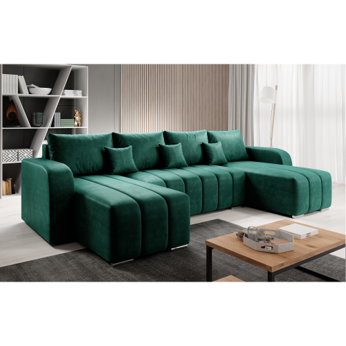 Univerzálna sedacia súprava, smaragdová, PORIMA U