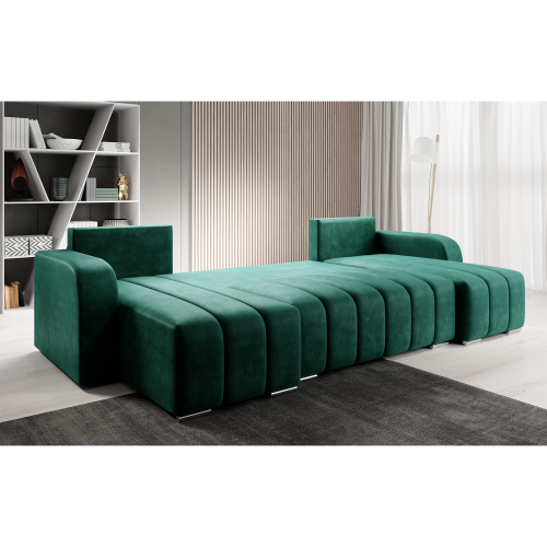 Univerzálna sedacia súprava, smaragdová, PORIMA U