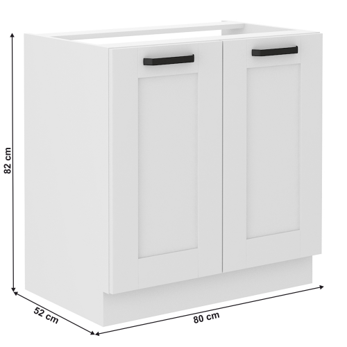 Drezová skrinka, biela, LULA 80 ZL 2F BB Drezová skrinka, biela, LULA 80 ZL 2F BB