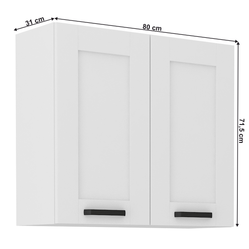 Horná skrinka, biela, LULA 80 G-72 2 F Horná skrinka, biela, LULA 80 G-72 2 F