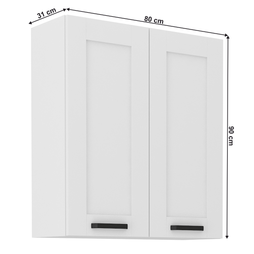 Horná skrinka, biela, LULA 80 G-90 2 F Horná skrinka, biela, LULA 80 G-90 2 F
