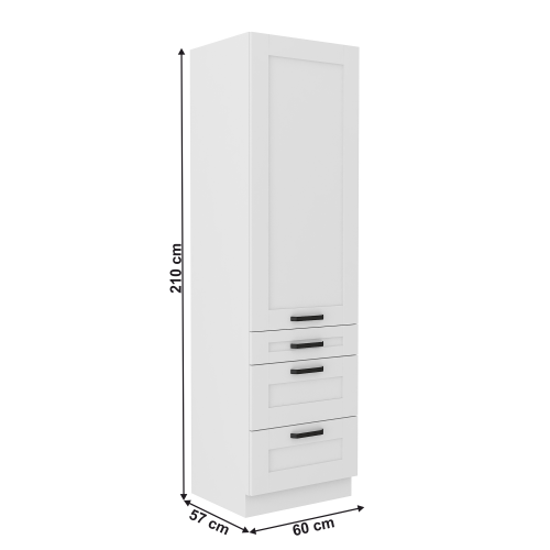 Vysoká skrinka, biela, LULA 60 DKS-210 3S 1F Vysoká skrinka, biela, LULA 60 DKS-210 3S 1F