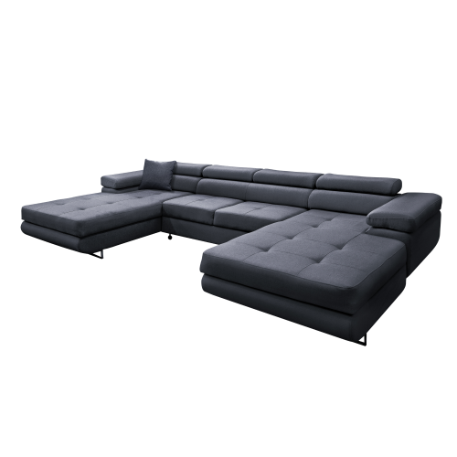 Univerzálna sedacia súprava, sivá, AMARETA U