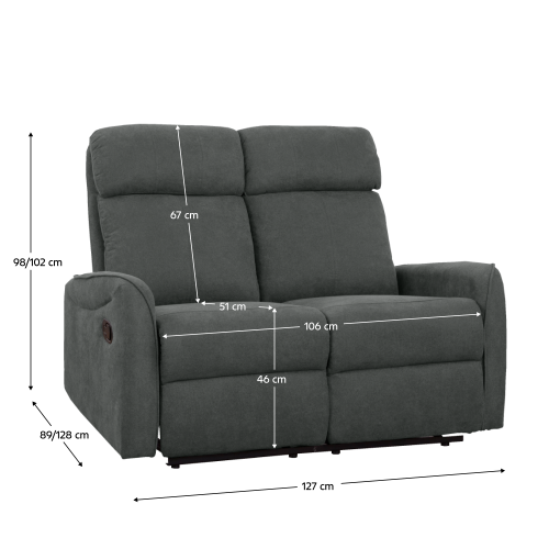 Sedacia zostava 3+2+1, tmavosivá látka, FASAN