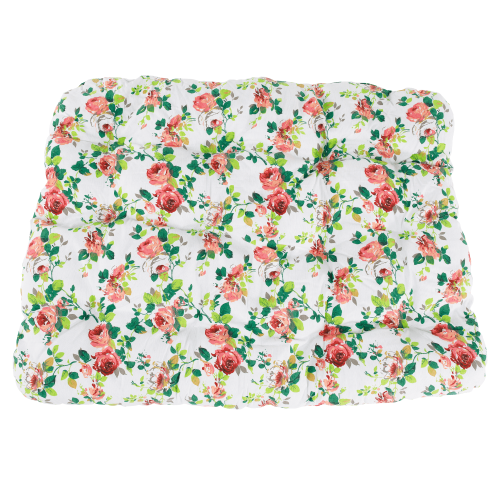 Závesné dvojkreslo, biela/vzor kvety, DALVEA 2 NEW