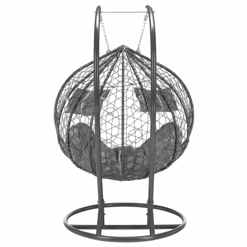 Závesné dvojkreslo, sivá, DALVEA 2 NEW