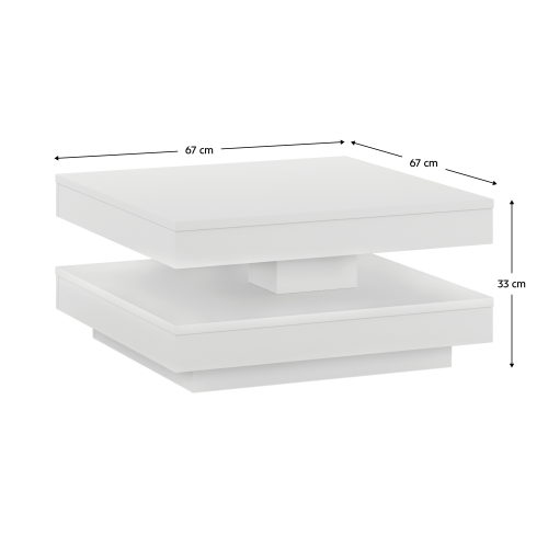 Konferenčný stolík, biela, MANDY