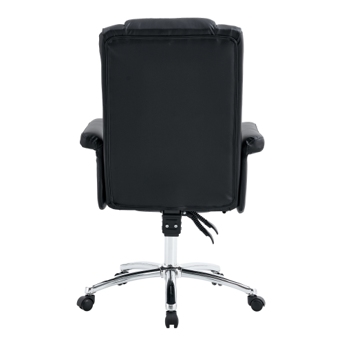 Kancelárske kreslo s podnožou, ekokoža čierna, RODIK