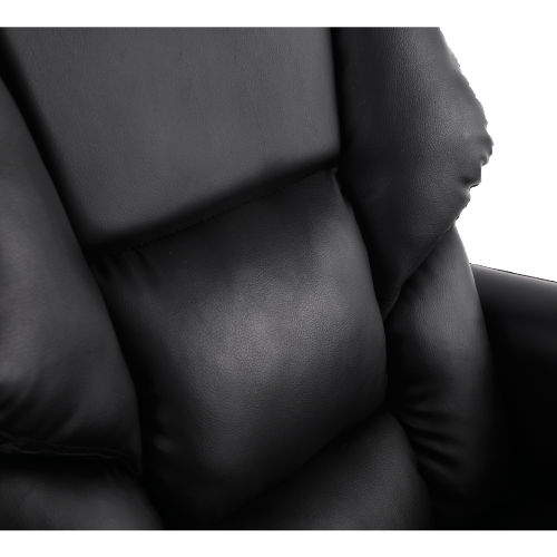 Kancelárske kreslo s podnožou, ekokoža čierna, RODIK