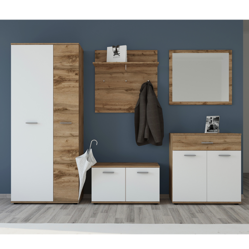 Skriňa, dub wotan/biela, IRIA 2D A