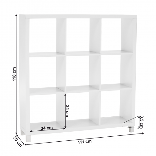 Regál, biela, TOFI 5 NEW