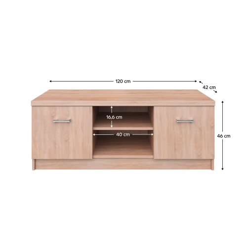 RTV Stolík 2D, dub sonoma, TOPTY TYP 35