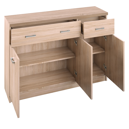 Komoda 3D2S, dub sonoma, TOPTY TYP 23