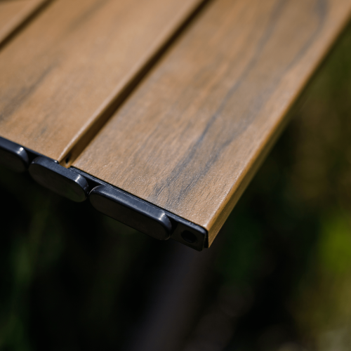 Kempingový stôl, hnedá, ARTUR