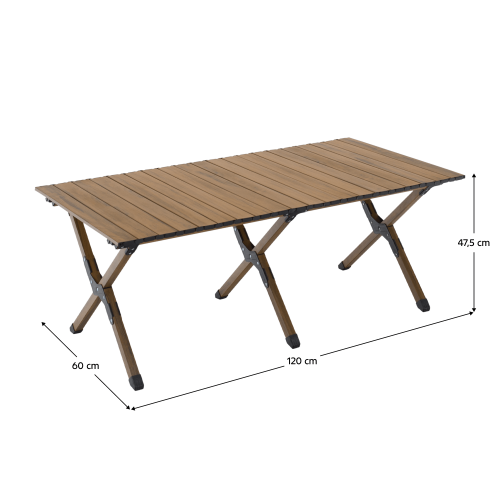 Kempingový stôl, hnedá, ARTUR