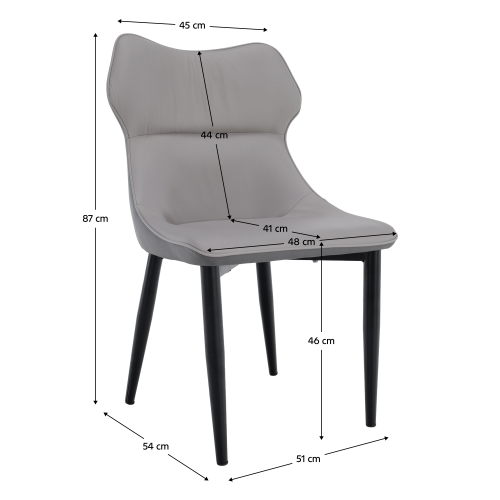 Jedálenská stolička, svetlosivá/tmavosivá/čierna, TABITA