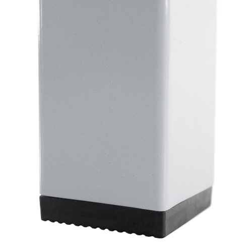 Záhradný rozkladací stôl, biela oceľ/sivá, DORIO