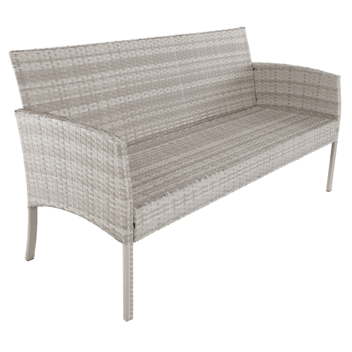 Záhradný ratanový set, svetlosivá, LALEN