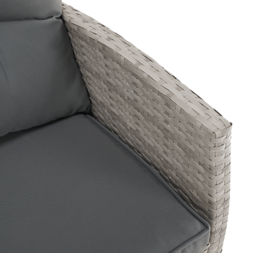 Záhradný ratanový set, svetlosivá, LALEN