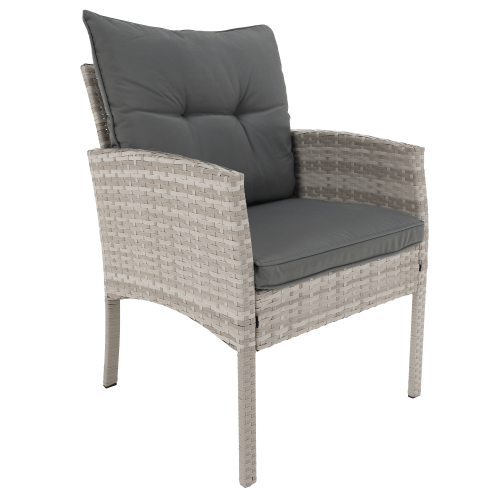 Záhradný ratanový set, svetlosivá, LALEN