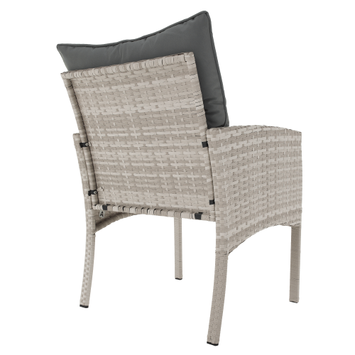 Záhradný ratanový set, svetlosivá, LALEN