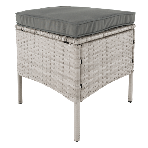 Záhradný ratanový set, svetlosivá, LALEN