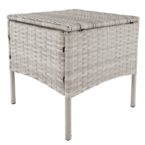 Záhradný ratanový set, svetlosivá, LALEN