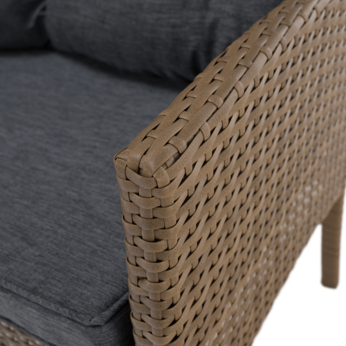 Záhradný ratanový set, prírodná/svetlosivá, RANDI