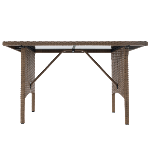 Záhradný ratanový set, prírodná/svetlosivá, RANDI