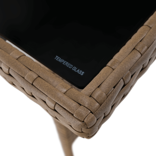 Záhradný ratanový set, prírodná/svetlosivá, RANDI