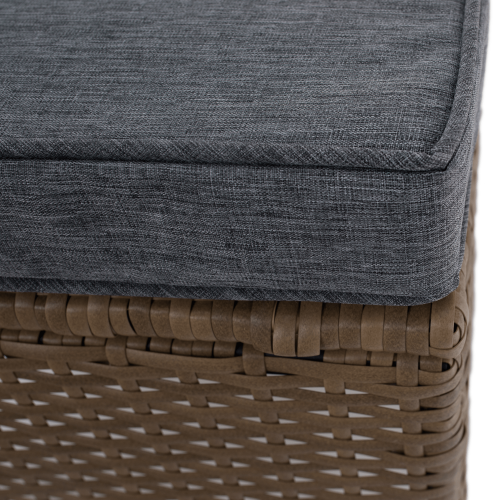 Záhradný ratanový set, prírodná/svetlosivá, RANDI