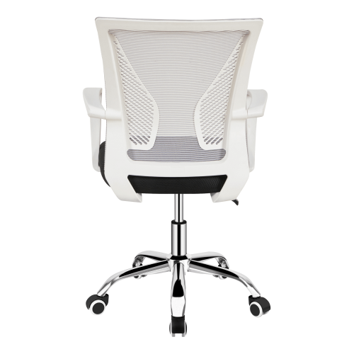 Kancelárske kreslo, sivá/čierna/biela/chróm, IZOLDA NEW