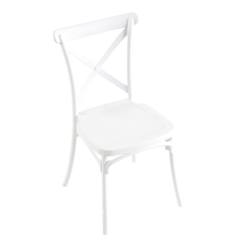 Stohovateľná stolička, biela, SAVITA