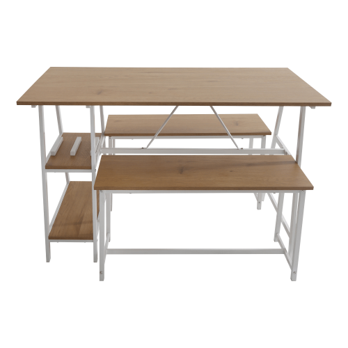 Jedálenský set 1+2, dub/biela, ZAFAR