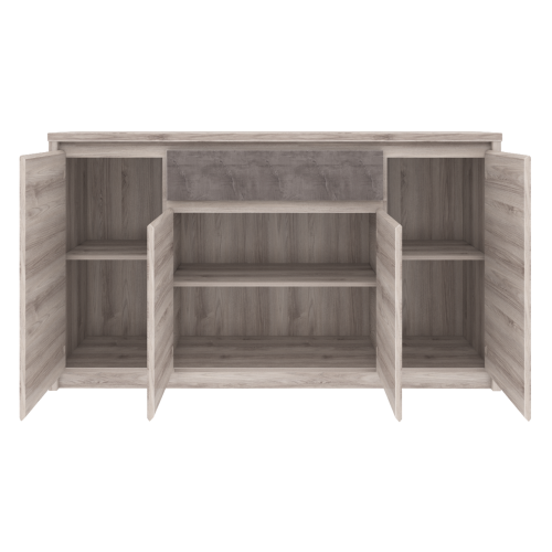 Komoda 4D1S, gaštan nairobi/onyx, JESI