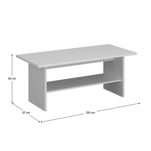 Konferenčný stolík 120, biela, ERODIN