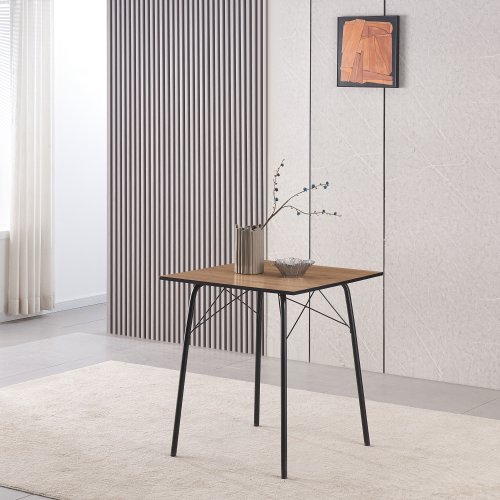 Jedálenský stôl, dub artisan/čierna, 70x70x75 cm, NALAK TYP 1