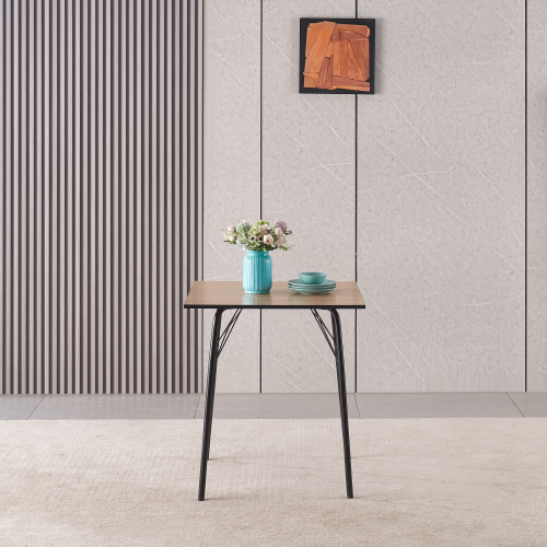 Jedálenský stôl, dub artisan/čierna, 70x70x75 cm, NALAK TYP 1